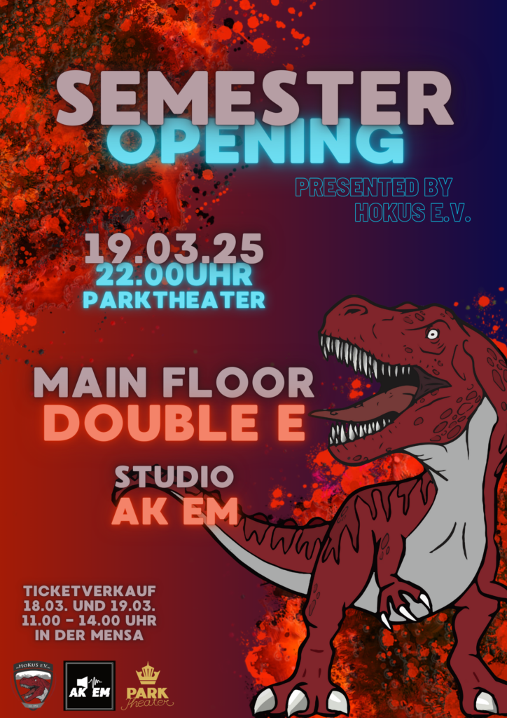 Plakat der Semester Opening Party im Parktheater Kempten